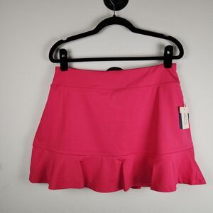Tommy Bahama Golf Tennis Pickleball Skort Skirt Flounce Ruffle Hem Pink NWT - L